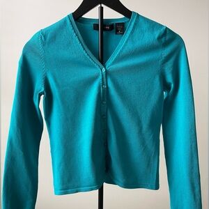 Express Teal Turquoise Cardigan Sweater